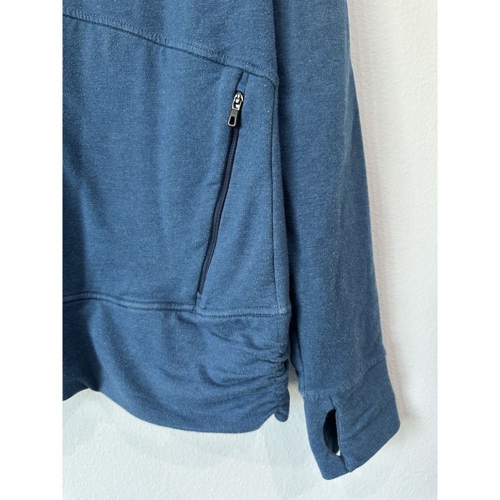 Patagonia Jacket Womens Small Blue Belle Swell Full Zip Organic Cotton Thumholes